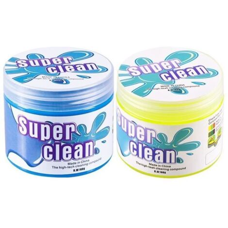 2 Lot Gel Nettoyant Voiture Slime Nettoyage pour Clavier Nettoyeur Intérieur Voiture Nettoyer Poussière Pour Voiture, Ordinateur