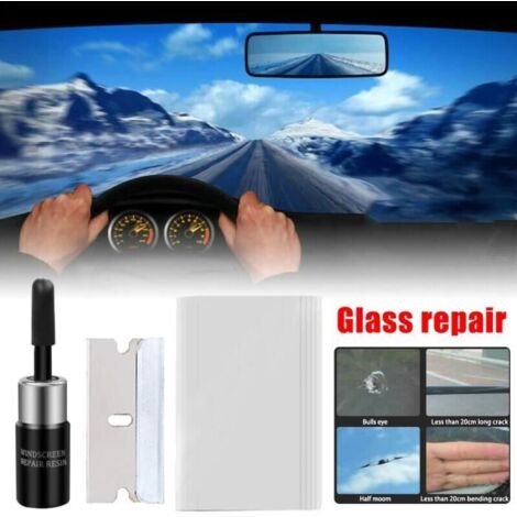 Réparation de vitre de voiture fissurée Kit de récupération de pare-brise DIY-Tools Glass Scratch (1/4)
