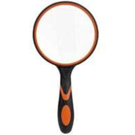 Grande loupe de lecture en verre pour livres scientifiques, journaux, lecture, insectes, passe-temps, observation de qualité supérieure,Noir et orange