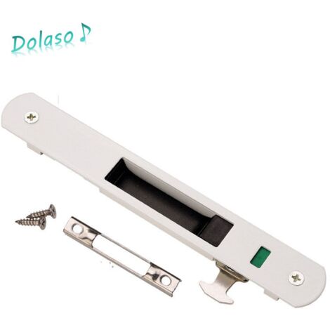 Dolaso – Serrure de porte coulissante moderne – Acier inoxydable et alliage de zinc – Verrouillage à crochet unilatéral – Installation facile