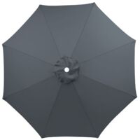 Toldo de repuesto para sombrilla de Patio, sombrilla de mercado para mesa al aire libre, color gris