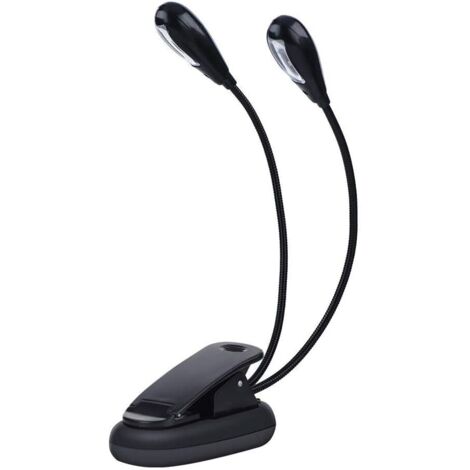 Lampe à pince, lampe de table à double bras réglable, lampe de lecture, lampe de table à pince (8 LED) (1/5)