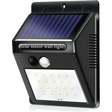 Éclairage extérieur solaire avec détecteur de mouvement, LED, étanche, applique murale de jardin ultra-lumineuse pour murs, bureaux de poste, routes, jardins, éclairage extérieur, applique de sécurité (1/5)