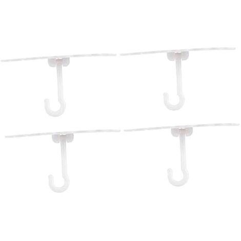 Quatre crochets adhésifs de plafond de 1212 cm, adaptés aux baldaquins de lit, faciles à installer, durables et pouvant être utilisés pour suspendre des moustiquaires. (1/5)