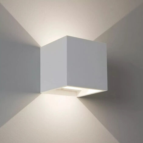 Applique murale LED cubique 12 W, double lampe, IP65 (1/5)