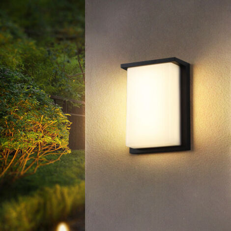 Applique murale carrée extérieure 24 W, étanche, pour balcon, terrasse, couloir, escalier, LED, ultra-lumineuse, cour, entrée. (1/5)