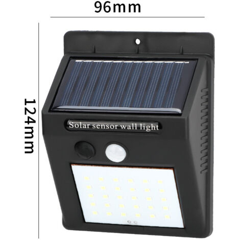Lampe solaire d'extérieur - Lot de deux - Détecteur de mouvement - 30 LED - Étanche - Pour extérieur et jardin - Éclairage solaire extérieur (1/4)
