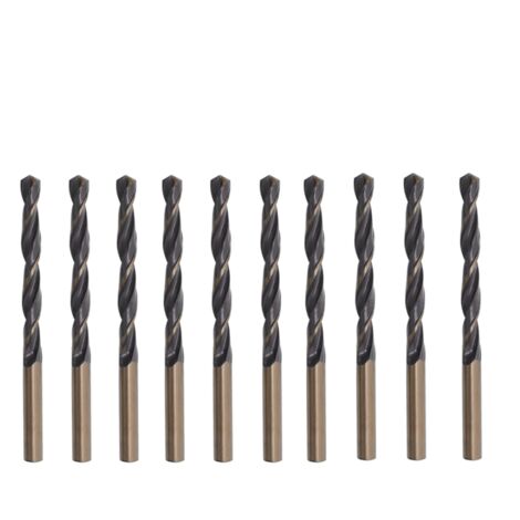 Ensemble de 10 forets hélicoïdaux en acier rapide de 5,5 mm, forets pour métaux, adaptés au cuivre, au fer, à l'acier inoxydable, à l'alliage d'aluminium et au bois. (1/4)