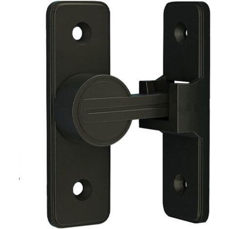 Verrou de porte coulissante, vis de verrouillage de porte à bascule à 90 degrés, verrou de porte rectangulaire, verrou à came, noir. (1/5)