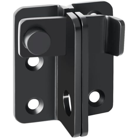 Serrures pour portes extérieures, serrures pour portes intérieures, serrures pour portes coulissantes, verrous pour fenêtres, armoires et jardins, acier inoxydable noir mat (1/5)