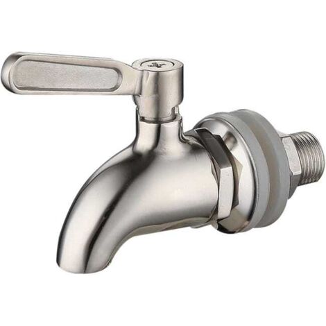Robinet de fût en acier inoxydable, distributeur de boissons, robinet pour fûts de vin ou de bière (16 mm) (1/3)