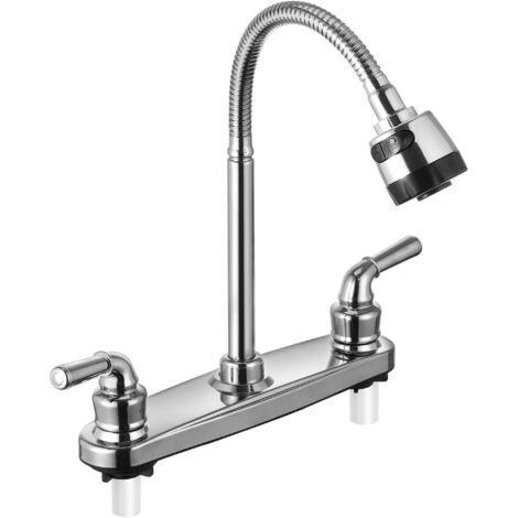 Bec flexible non métallique pour robinets de cuisine de camping-car, adapté aux fourgons aménagés, aux camping-cars et aux caravanes. (1/4)