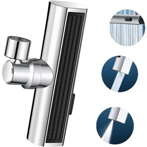 Kit de remplacement pour pommeau de douche de robinet de cuisine, pommeau de douche 3 fonctions, buse anti-éclaboussures rotative à 360°, pommeau de douche à filetage interne M22 (1/5)