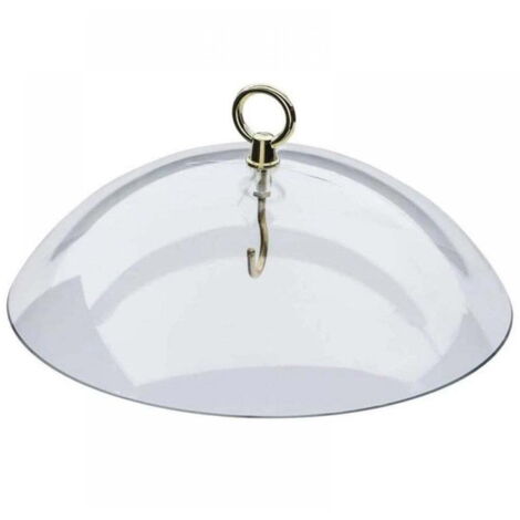 Couvercle de protection transparent en forme de dôme pour mangeoire suspendue à oiseaux, 25 cm (10 pouces) (1/5)