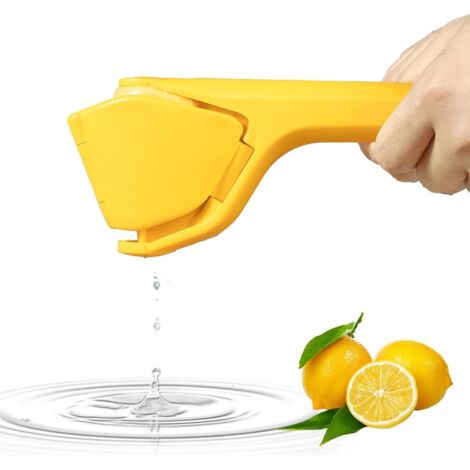 Presse-citron, presse-agrumes manuel, extraction facile de jus, presse-citron et presse-orange, extraction facile de jus, jaune (1/4)