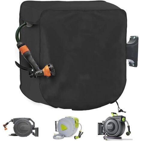Housse pour enrouleur de tuyau d'arrosage, imperméable, résistante aux UV et au vent, en tissu Oxford 420D, avec cordon de serrage, dimensions : 60 x 45 x 60 cm.