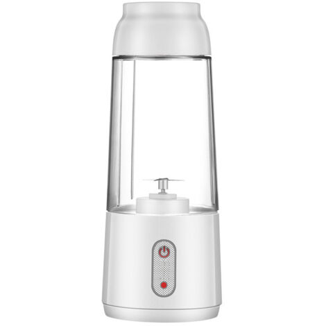 Extracteur de jus électrique portable USB, mini extracteur de jus pour fruits et légumes, extracteur de jus facile à nettoyer, 7,5 pouces x 3 pouces, blanc. (1/5)