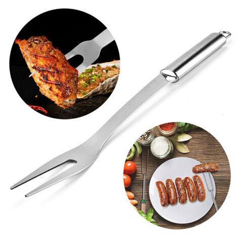 Fourchette à découper en acier inoxydable pour barbecue et viande (1 pièce) (1/5)