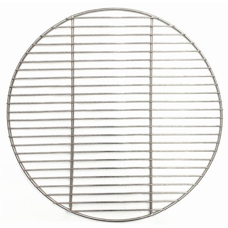 Grille de barbecue ronde en acier inoxydable, grille de barbecue domestique, tapis de cuisson antiadhésif pour bacon, filet à griller (1/4)