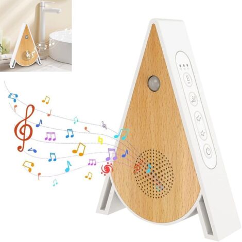 Enceinte à chants d'oiseaux, boîte à musique avec détecteur de mouvement, fixation murale, avec 4 chants d'oiseaux intégrés, minuterie et effet sonore naturel pour le sommeil. (1/5)