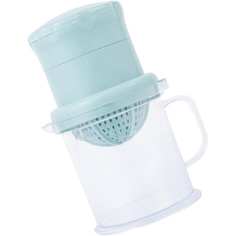 Mini presse-agrumes manuel 2 pièces, accessoire de cuisine pour fruits et légumes, bleu (1/5)