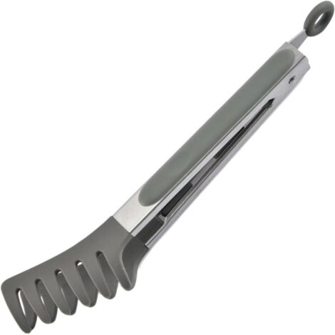 Pince à pâtes italienne de 25 cm (10 pouces), pince en caoutchouc, pince à pâtes en silicone, pince alimentaire, convient pour les pâtes, les salades et les grillades au barbecue. (1/5)