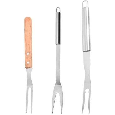 Fourchette de cuisson pour barbecue, utilisée pour fixer, déplacer, pour la volaille et la dinde (1/5)