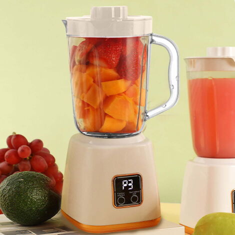 Extracteur de jus entièrement automatique pour la maison, robot de cuisine portable et mixeur, extracteur de jus électrique, pour un usage quotidien et le mixage (blanc).