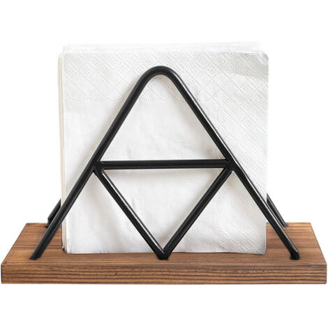 Porte-serviettes en papier, distributeur de porte-serviettes en métal, porte-serviettes de cuisine moderne en métal noir (1/4)