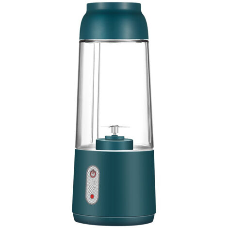 Extracteur de jus électrique portable USB, mini extracteur de jus pour fruits et légumes, extracteur de jus facile à nettoyer, 7,5 pouces x 3 pouces, vert. (1/5)