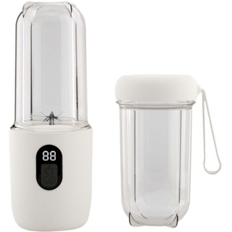 Gourde de voyage portable, mini extracteur de jus, blender individuel (pour smoothies et milkshakes), chargement USB, indicateur de niveau de batterie (1/5)