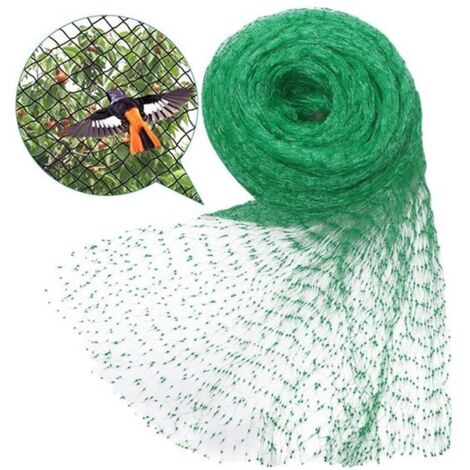 Filet anti-oiseaux (1 paquet) - Filet de jardin - Filet vert anti-oiseaux - Filet pour plantes - Maille de 15 mm - Fournitures de jardinage - Répulsif à oiseaux - 4 x 10 mètres - Pour protéger les clô (1/5)