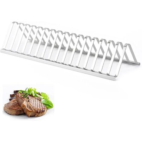 Grille de barbecue en acier inoxydable pour côtes de viande, accessoires de barbecue d'extérieur, barbecue de camping à faire soi-même. (1/4)