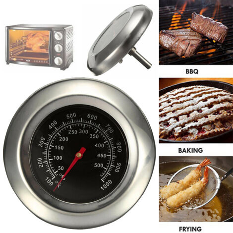Thermomètre en acier inoxydable 50-500 °C pour fumoir, barbecue et grillades (1/5)