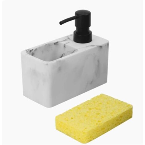 Distributeur de savon manuel de comptoir, pompe à lotion, flacon de savon, distributeur à pompe en plastique, récipient en résine, 200 ml/7 oz (couleur : blanc) (1/5)