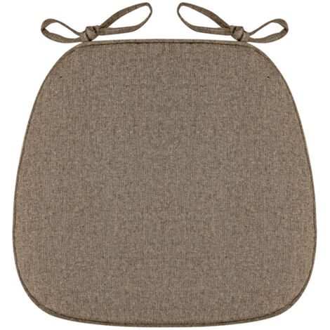 Trois coussins d'assise souples, antidérapants et respirants, de couleur café, sont fixés à la chaise. (1/5)