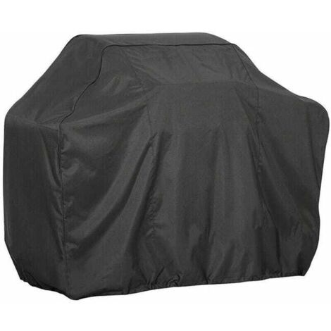 Housse de barbecue en tissu Oxford 210D - Noire, imperméable et résistante à la poussière (145×61×117 cm) (1/5)