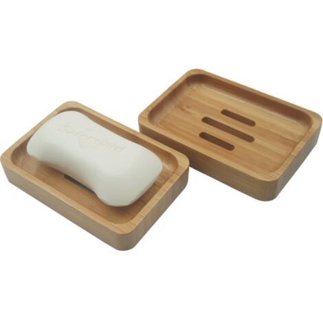 2 paquets de savon naturel en bambou et en bois pour la salle de bain, la cuisine, les éponges, les accessoires et le rangement. (1/5)