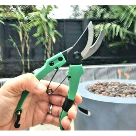 Sécateur manuel de jardinage puissant en acier au carbone de 20 cm (8 pouces) pour la taille des plantes. (1/3)