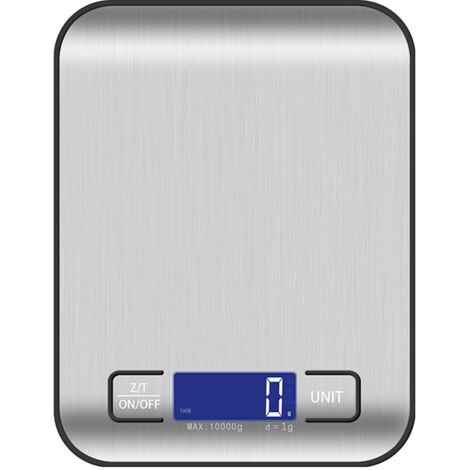 Balance de cuisine, affichage numérique en grammes et onces, kilogrammes, livres, millilitres, millilitres de lait, avec écran LCD, adaptée à la cuisine et à la pâtisserie. (1/5)