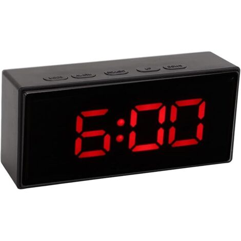 Ce réveil électronique numérique présente un design élégant, un affichage LED multifonctionnel et un capteur de lumière rouge. (1/5)