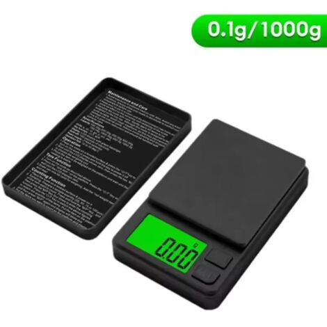 Balance de poche numérique 1000 g x 0,1 g, compacte, pour aliments et bijoux (1/5)