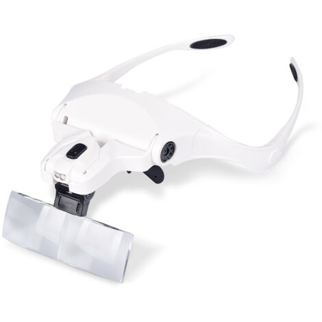 Lunettes avec lentille grossissante LED, aide à la vision par loupe (1/5)