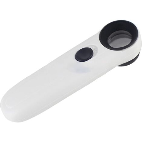 Loupe de lecture portable à double lampe 40X, adaptée à l'évaluation de bijoux, à l'examen de pièces de monnaie, d'insectes, de roches, de cartes et de marques en forme de croix. (1/4)