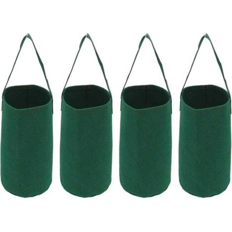 Ensemble de 4 pots de fleurs inversés, sacs de plantation suspendus pour tomates et fraises, sacs de plantation suspendus (1/4)