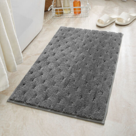 Tapis de sol pour salle de bain, tapis de porte de toilettes, tapis absorbant, tapis antidérapant, tapis épais, serviettes d'hôtel (1/3)