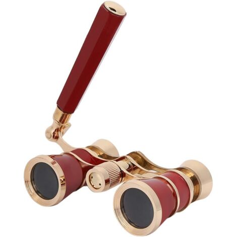 Jumelles d'opéra, 3x25mm, jumelles de théâtre portables, jumelles pour femmes, filles et enfants (rouges). (1/5)