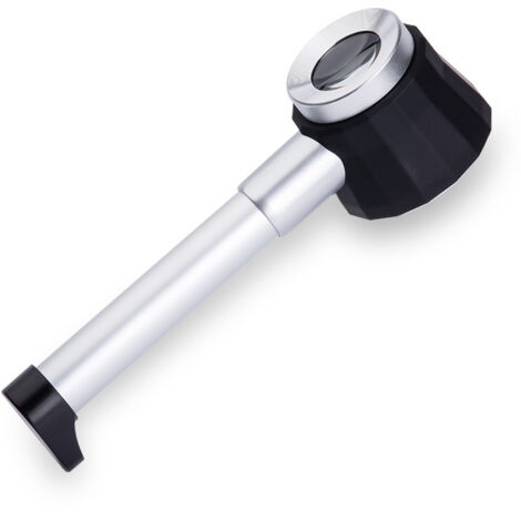 Loupe optique 10x avec lumière, règle, boîte de rangement et échelle de mesure, idéale pour l'observation de bijoux, d'antiquités, de pièces de monnaie et de timbres. (1/2)
