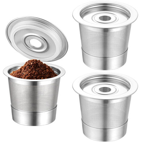Filtres à capsules de café réutilisables pour cafetières Keurig 1.0 à une tasse, filtres universels rechargeables et réutilisables, lot de 3. (1/5)