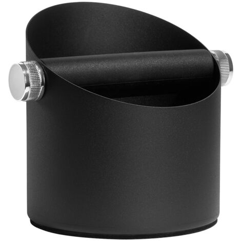 Bac à marc de café avec bec verseur incliné, bac de recyclage du marc d'espresso, pour cafés et bars, amovible, facile à nettoyer, noir. (1/5)